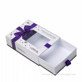 Blue Gift Eyelash Paper Box With Ribbon Design